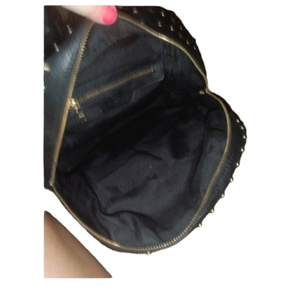 Bebe Black & Gold Stud Backpack Purse - Picture 2 of 6